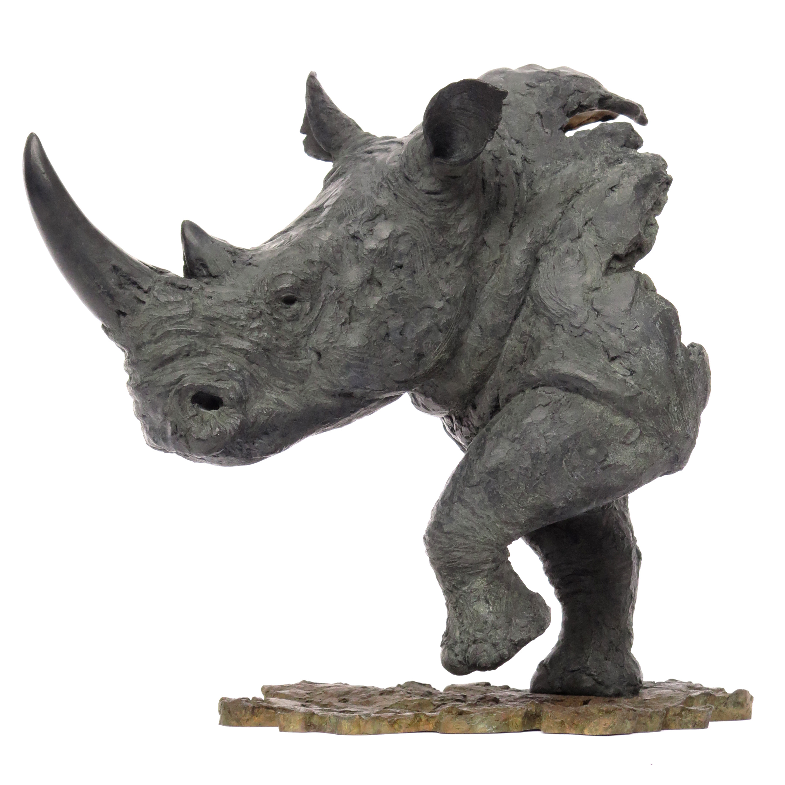 Rhino blanc-Sculpture animalière PJ CHABERT (1)