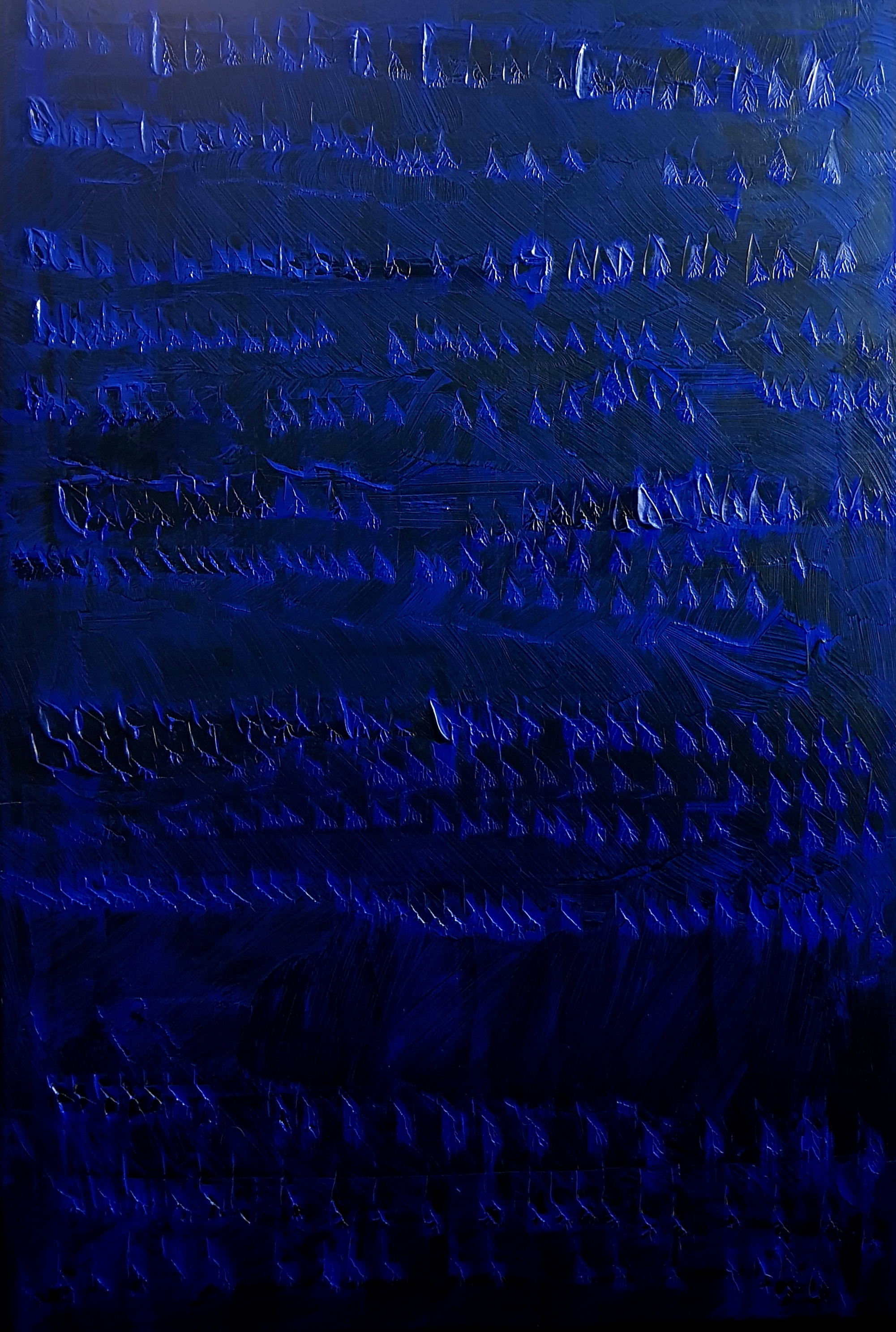 Print -Blue - acryl canvas- 2023- 120 X 80