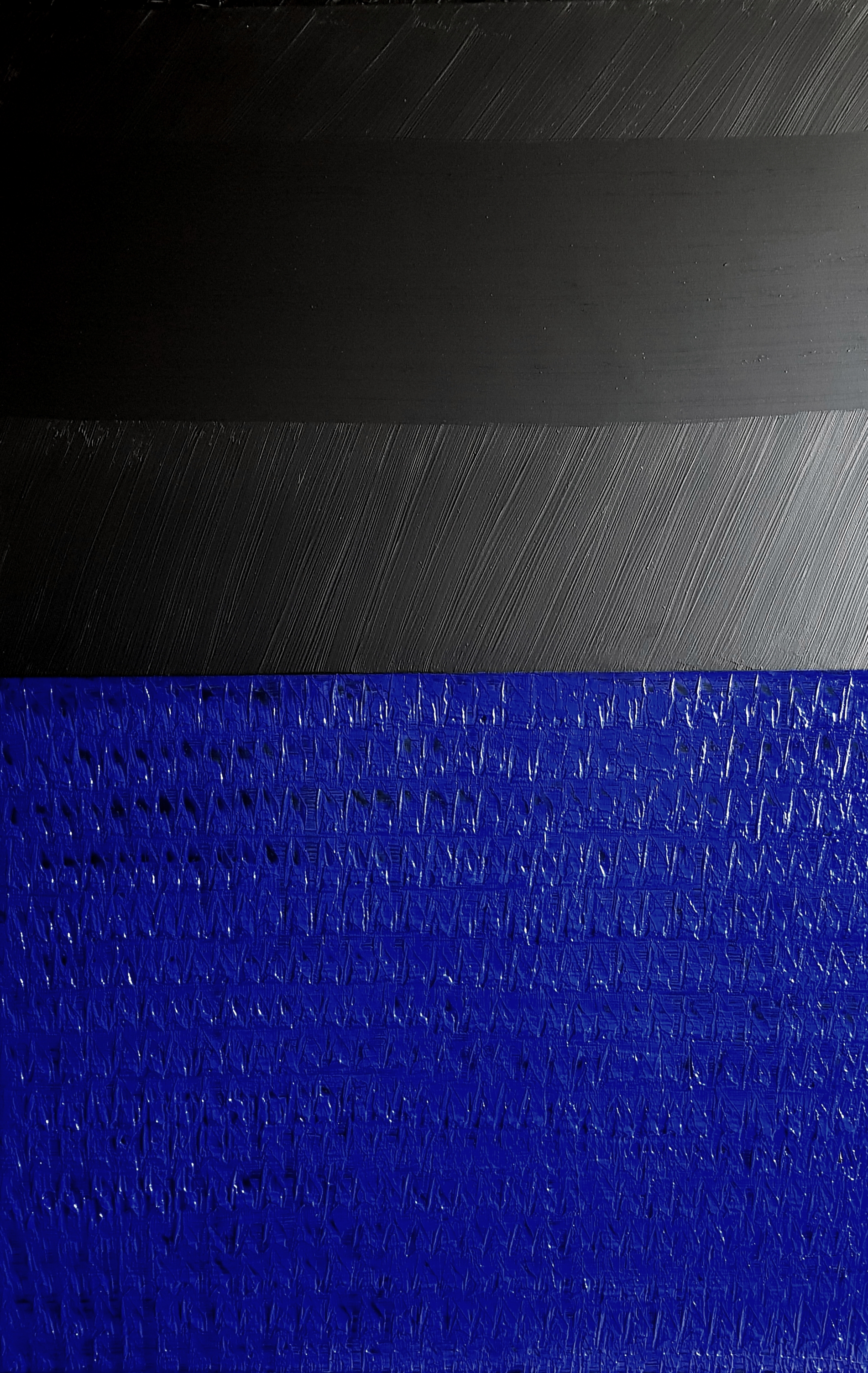 Surface & Relief Black Blue - acryl canvas- 2023- 120 X 80